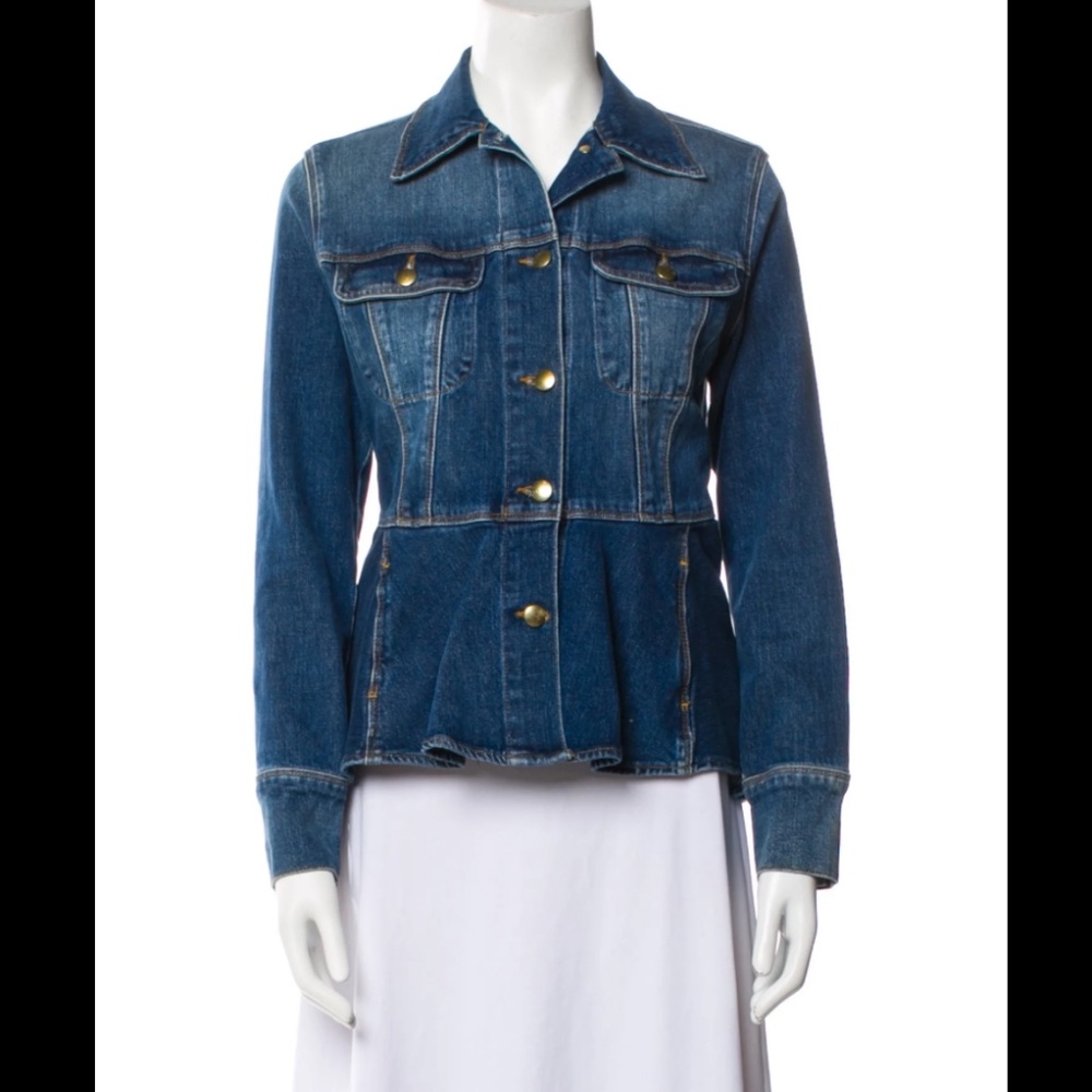 NEW! Frame Blue Denim Jacket, Blazer, Peplum Retail $350 NWT!